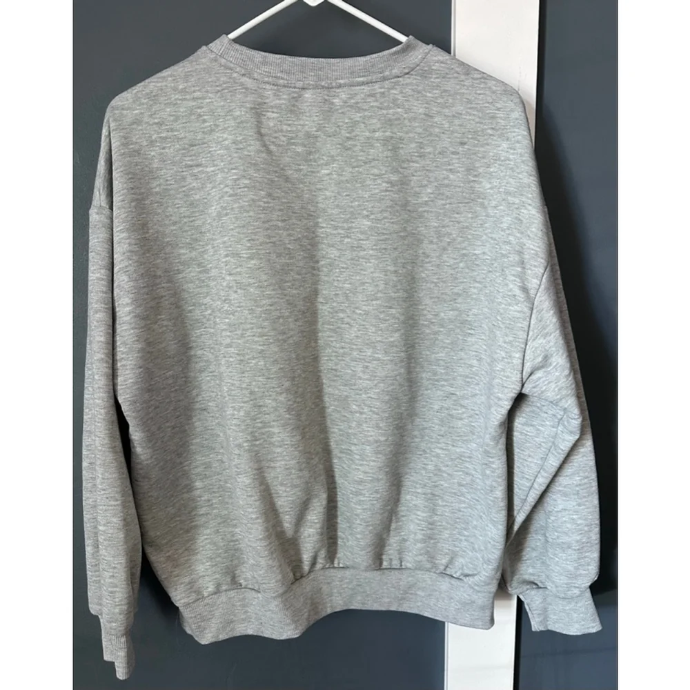 Women's Gray & Blue Sea Life Graphic Sweatshirt Size S - Picture 3 of 3